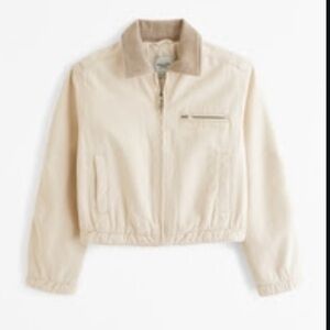 Abercrombie & Fitch cropped twill workwear jacket